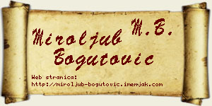 Miroljub Bogutović vizit kartica